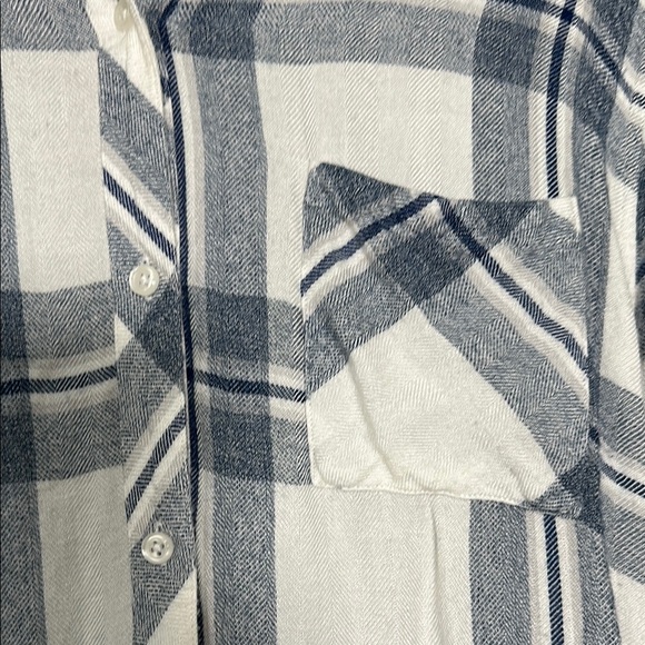Rails Blue and White Plaid Button-Up Shirt M - Picture 4 of 5